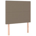 Boxspringbett mit Matratze & LED Taupe 100x200 cm Stoff