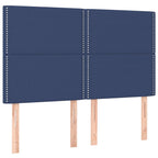 Boxspringbett mit Matratze & LED Blau 140x190 cm Stoff