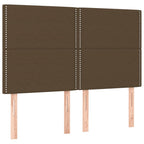 Boxspringbett mit Matratze & LED Dunkelbraun 140x200 cm Stoff