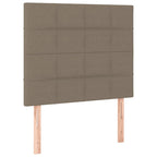 Boxspringbett mit Matratze & LED Taupe 90x200 cm Stoff