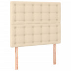 Boxspringbett mit Matratze & LED Creme 100x200 cm Stoff