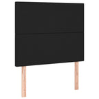 Boxspringbett mit Matratze & LED Schwarz 80x200 cm Kunstleder