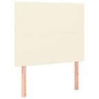 Boxspringbett mit Matratze & LED Creme 90x190 cm Kunstleder