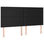 Boxspringbett mit Matratze & LED Schwarz 200x200 cm Kunstleder