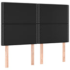 Boxspringbett mit Matratze & LED Schwarz 140x200 cm Kunstleder