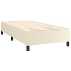 Boxspringbett mit Matratze & LED Creme 90x190 cm Kunstleder