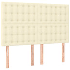 Boxspringbett mit Matratze & LED Creme 140x200 cm Kunstleder