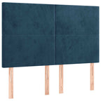 Boxspringbett mit Matratze & LED Dunkelblau 140x200 cm Samt