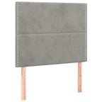 Boxspringbett mit Matratze & LED Hellgrau 100x200 cm Samt