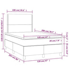 Boxspringbett mit Matratze & LED Dunkelblau 120x200 cm Samt