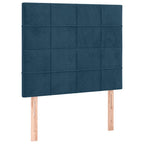 Boxspringbett mit Matratze & LED Dunkelblau 80x200 cm Samt