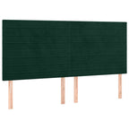 Boxspringbett mit Matratze & LED Dunkelgrün 160x200 cm Samt