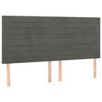 Boxspringbett mit Matratze & LED Dunkelgrau 180x200 cm Samt