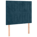 Boxspringbett mit Matratze & LED Dunkelblau 80x200 cm Samt