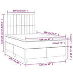 Boxspringbett mit Matratze & LED Dunkelgrün 120x200 cm Samt