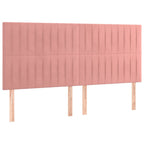 Boxspringbett mit Matratze & LED Rosa 180x200 cm Samt