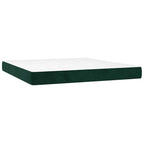 Boxspringbett mit Matratze & LED Dunkelgrün 180x200 cm Samt