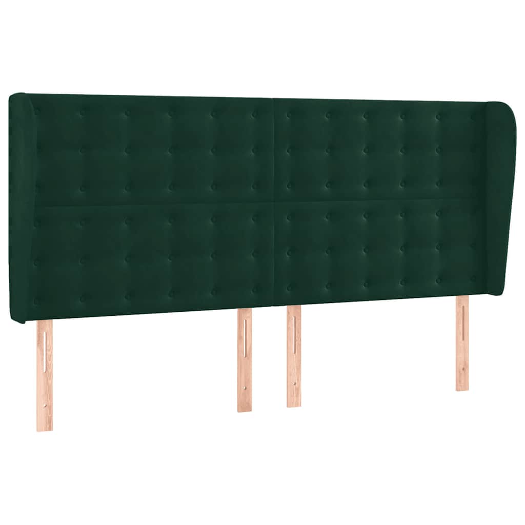 Boxspringbett mit Matratze & LED Dunkelgrün 180x200 cm Samt