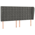 Boxspringbett mit Matratze & LED Dunkelgrau 200x200 cm Samt