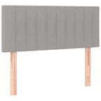 Boxspringbett mit Matratze Hellgrau 80x200 cm Stoff