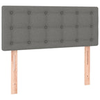 Boxspringbett mit Matratze Dunkelgrau 90x190 cm Stoff