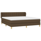 Boxspringbett mit Matratze Dunkelbraun 180x200 cm Stoff