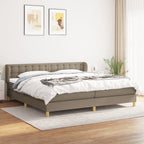Boxspringbett mit Matratze Taupe 200x200 cm Stoff