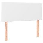 Boxspringbett mit Matratze Weiß 90x190 cm Kunstleder