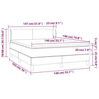 Boxspringbett mit Matratze Creme 140x190 cm Kunstleder