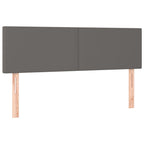 Boxspringbett mit Matratze Grau 140x190 cm Kunstleder