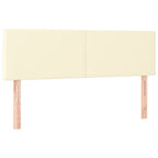 Boxspringbett mit Matratze Creme 140x200 cm Kunstleder