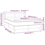 Boxspringbett mit Matratze Creme 140x200 cm Kunstleder