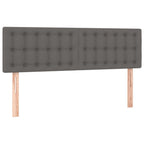 Boxspringbett mit Matratze Grau 140x200 cm Kunstleder