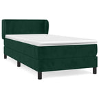 Boxspringbett mit Matratze Dunkelgrün 80x200 cm Samt