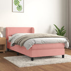Boxspringbett mit Matratze Rosa 90x200 cm Samt