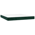 Boxspringbett mit Matratze Dunkelgrün 180x200 cm Samt