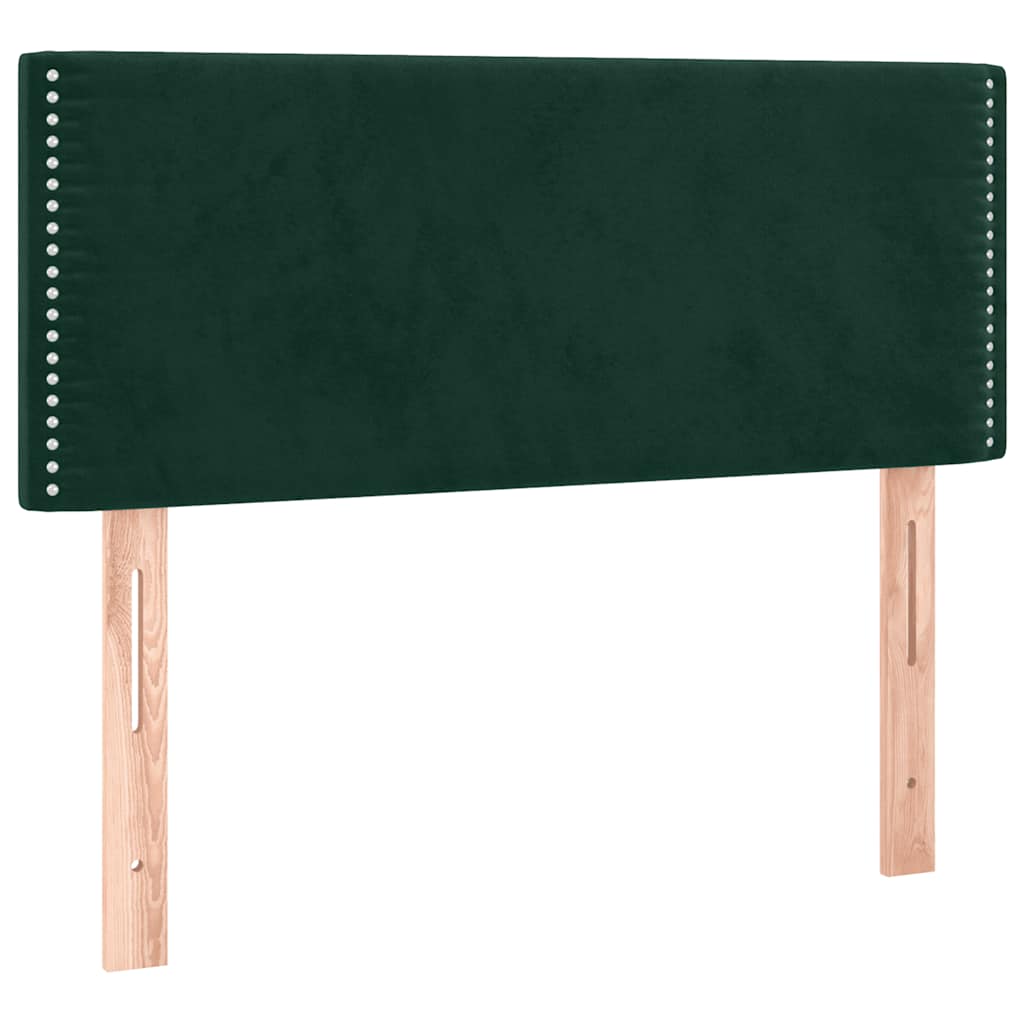 Boxspringbett mit Matratze Dunkelgrün 100x200 cm Samt