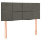 Boxspringbett mit Matratze Dunkelgrau 80x200 cm Samt