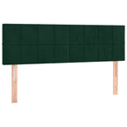 Boxspringbett mit Matratze Dunkelgrün 140x190 cm Samt