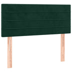 Boxspringbett mit Matratze Dunkelgrün 90x200 cm Samt
