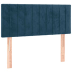 Boxspringbett mit Matratze Dunkelblau 80x200 cm Samt