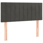 Boxspringbett mit Matratze Dunkelgrau 90x190 cm Samt