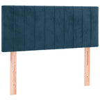 Boxspringbett mit Matratze Dunkelblau 90x200 cm Samt