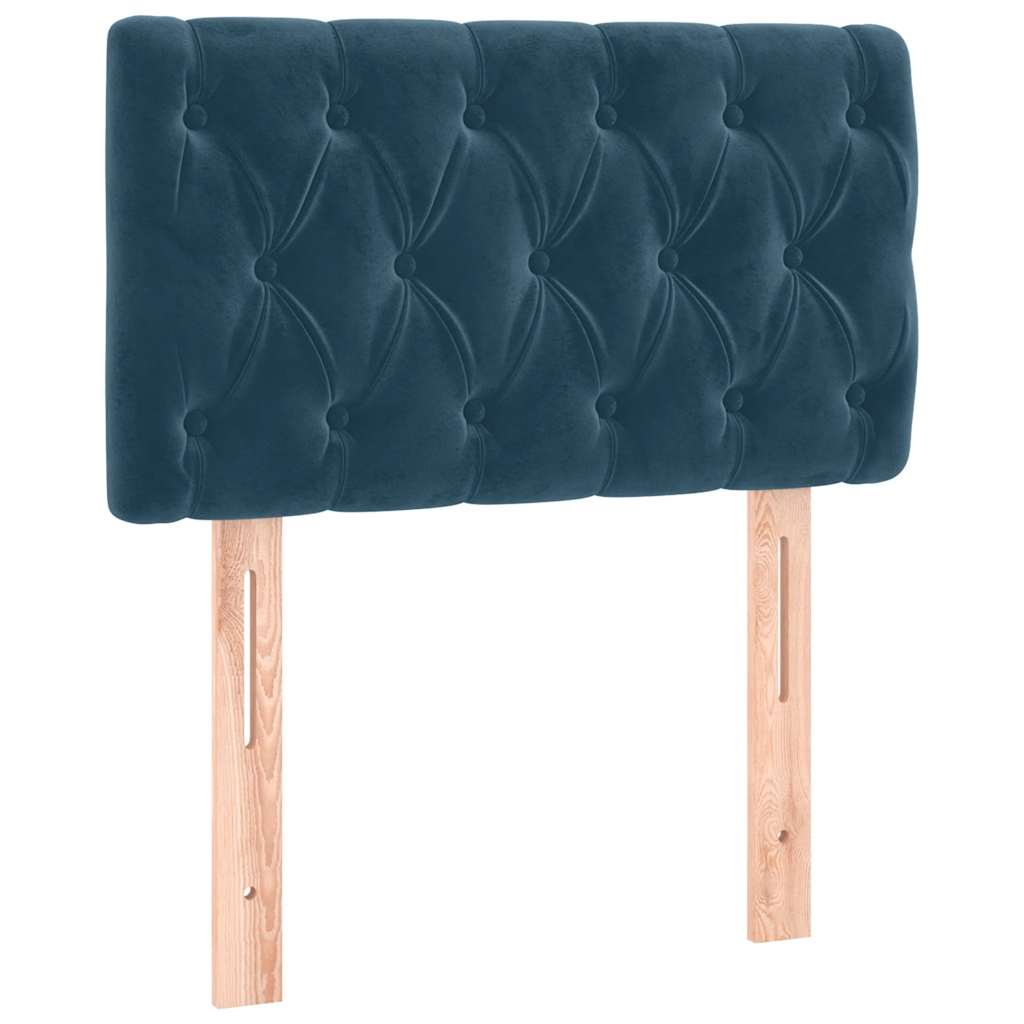 Boxspringbett mit Matratze Dunkelblau 200x200 cm Samt
