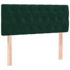 Boxspringbett mit Matratze Dunkelgrün 90x190 cm Samt