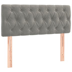 Boxspringbett mit Matratze Hellgrau 100x200 cm Samt