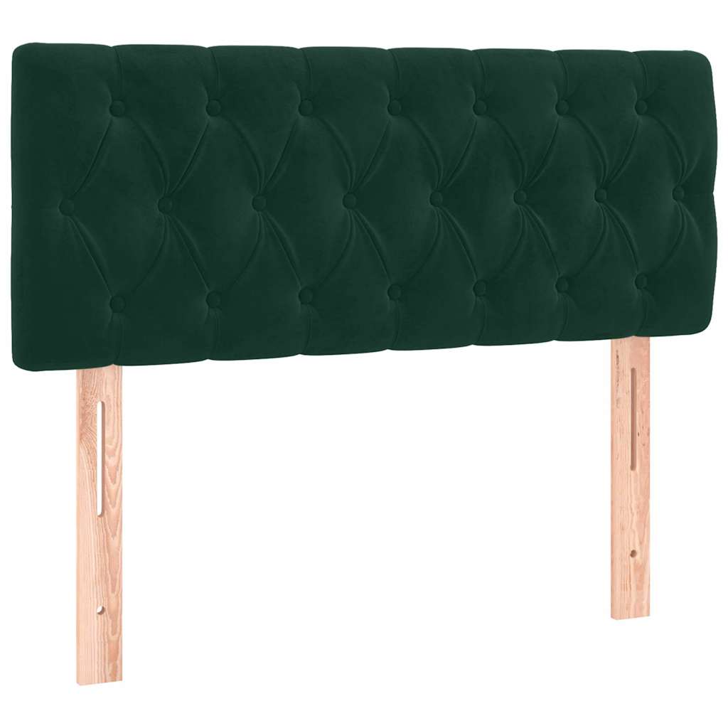 Boxspringbett mit Matratze Dunkelgrün 100x200 cm Samt