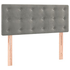 Boxspringbett mit Matratze Hellgrau 100x200 cm Samt