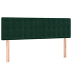 Boxspringbett mit Matratze Dunkelgrün 140x190 cm Samt