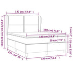 Boxspringbett mit Matratze Dunkelgrau 140x190 cm Stoff